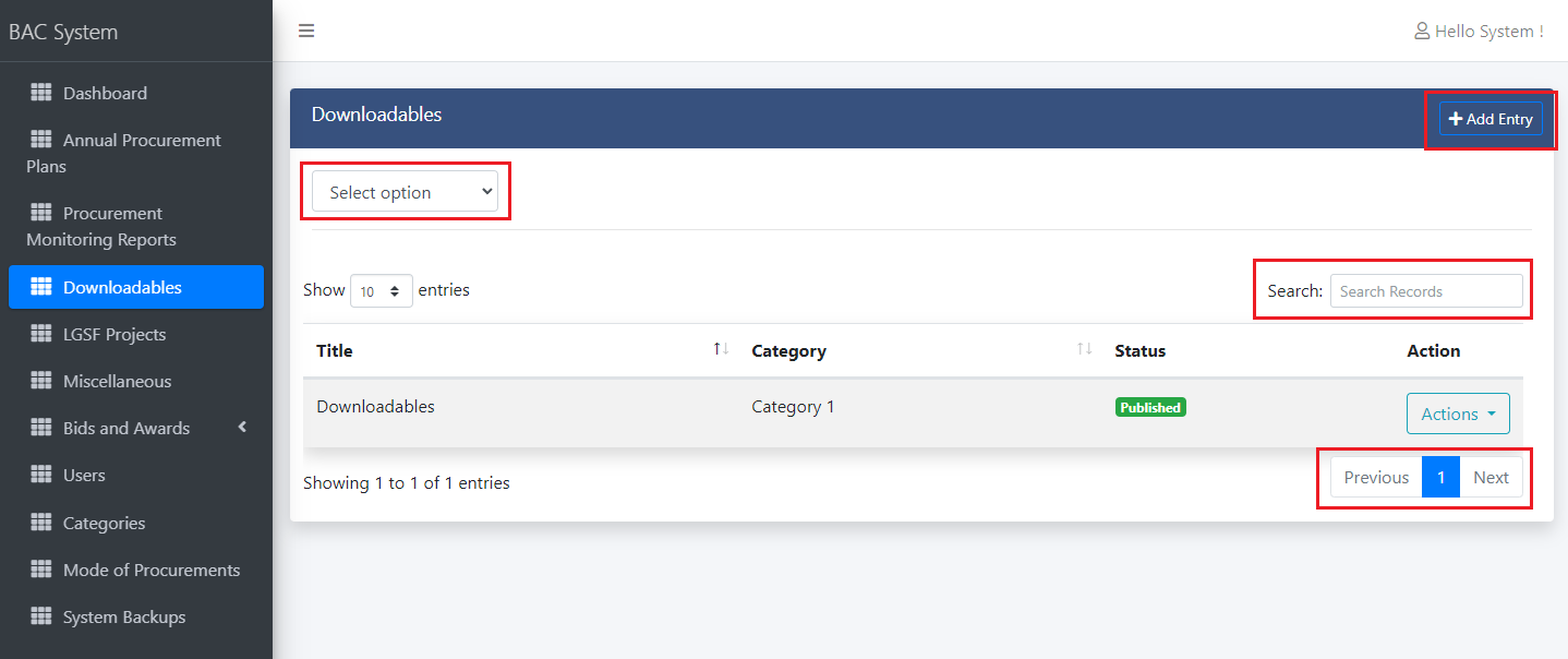 A fresh Laravel installation
