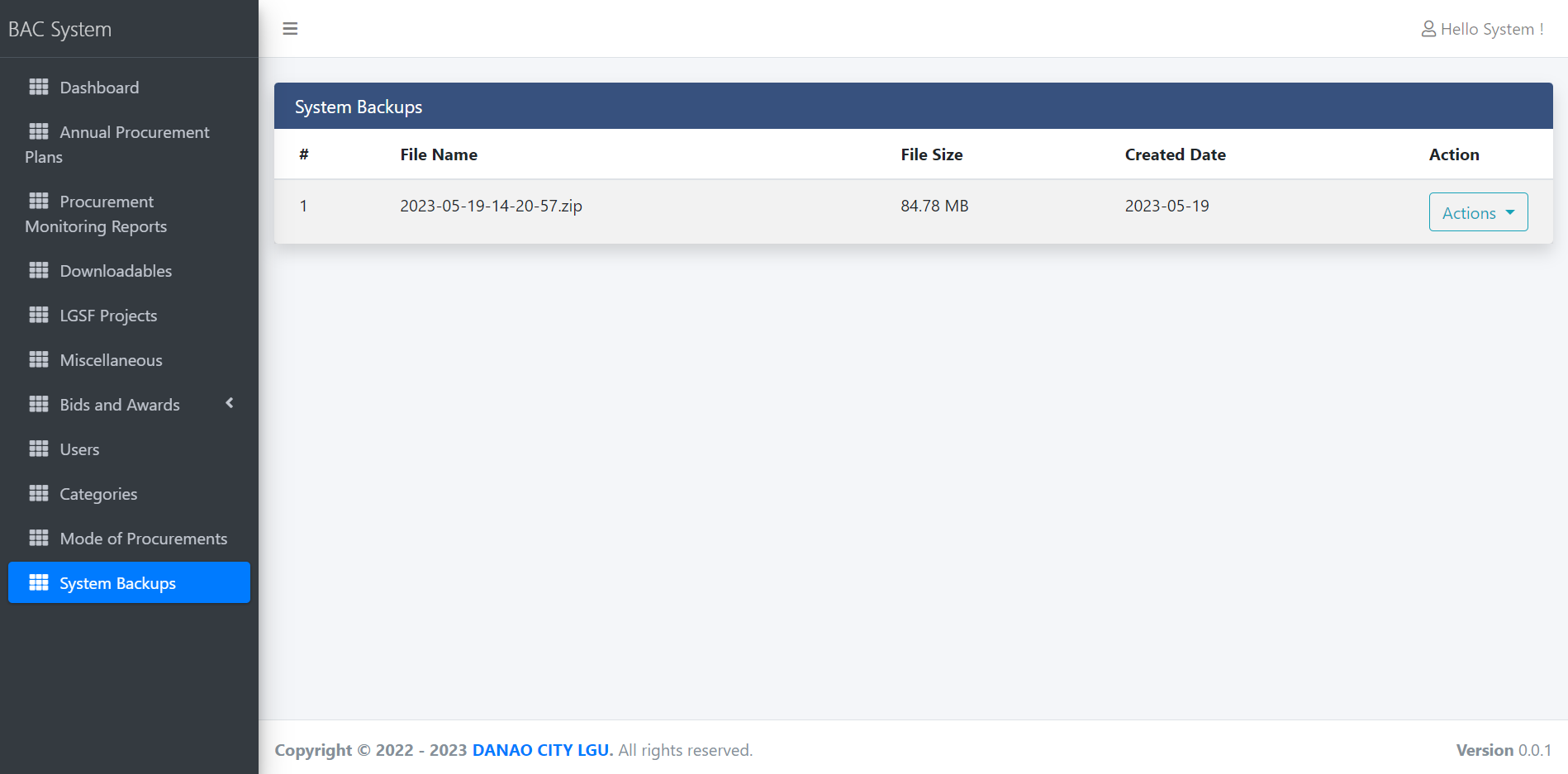 A fresh Laravel installation