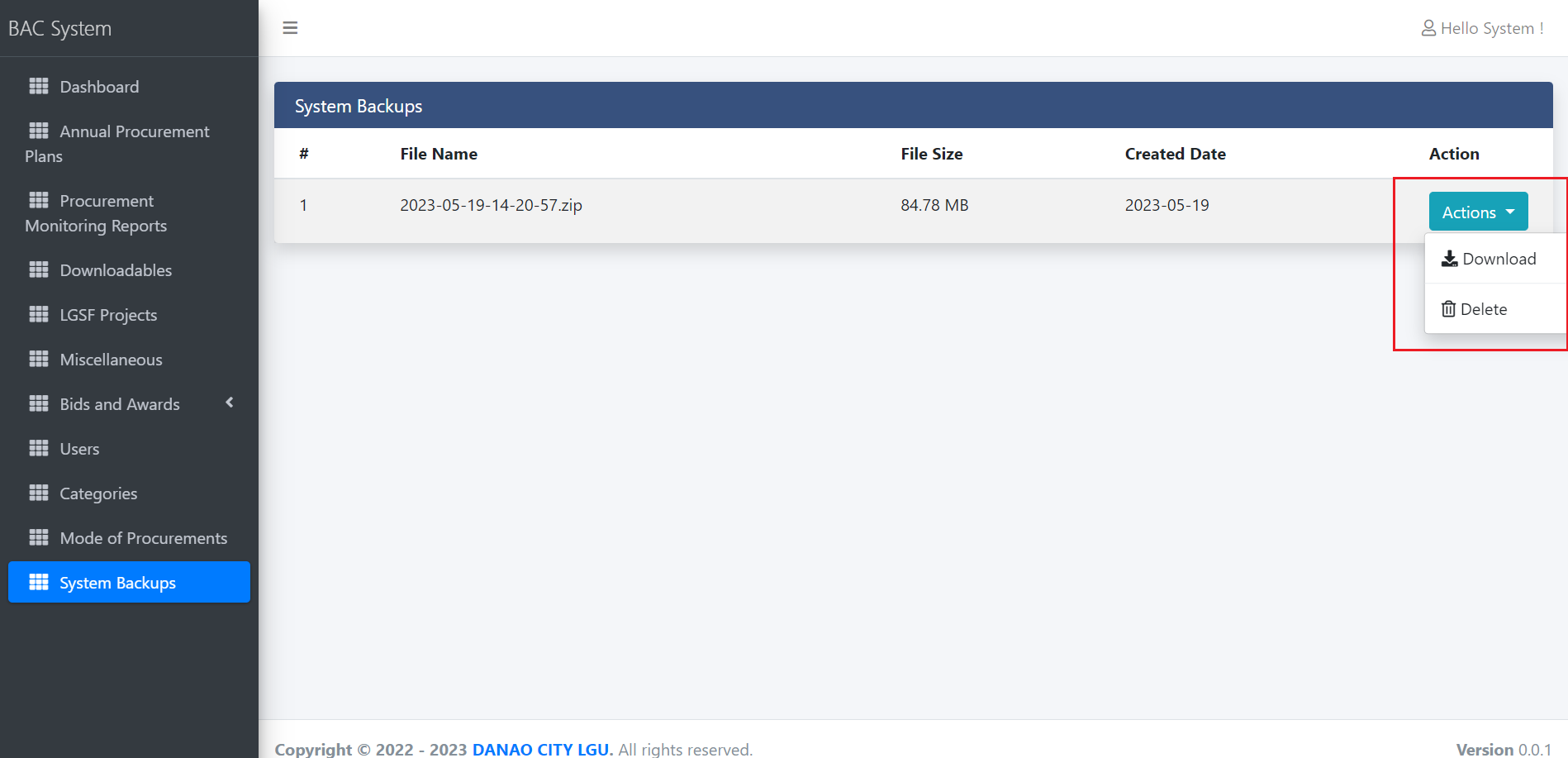 A fresh Laravel installation